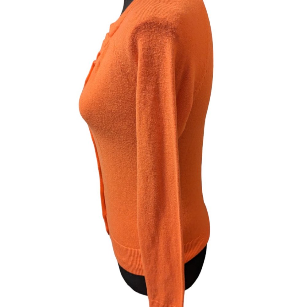 New York and Company Orange Long Sleeve Cardigan Size: XS - Picture 2 of 10